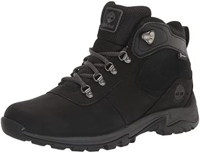 Timberland Women's Mt Maddsen Mid Leather Waterproof Hiking Boot, Black Full Grain, 8 US