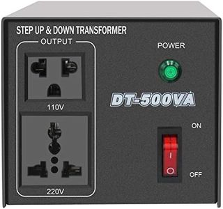 Yinleader Step Up & Step Down Voltage Transformer Power Converter with US Power Cord,Convert 110V to 220V OR 220V to 110V w/US Power Cord,Circuit Breaker Protection use in Your Countries (500W)