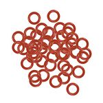 uxcell Silicone O-Rings 8mm OD, 5mm Inner Diameter, 1.5mm Width, Seal Gasket Red 50Pcs