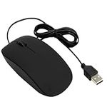 Wired USB Optical Mouse Mice For Laptop Computer Pc Mac Black Mouse for Gaming Ultra Slim Mouse Cable Mouse silent iMac Desktop iPad Mouse For Office Business Scroll Wheel Roller Ergonomic Smooth