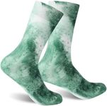 RANDY SUN Ultra Thin Waterproof Socks for Women, Outdoor Hiking Trekking Camping Socks, Green, X-small
