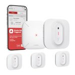 X-Sense Wi-Fi Smoke Alarms for Home with SBS50 Base Station, Wireless Interlinked Smart Smoke Alarm with English Voice Alarm and Location, Replaceable Battery, Transmission Range of 500 m, XP02S-MR31