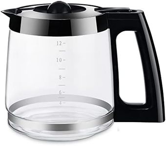 Ulrempart 12-Cup Replacement Coffee Carafe Pot Compatible with Hamilton Coffee Maker, Machine, Brewer Models 49980A, 49980Z, 49983, 49618, 46300, 46310, 49976, 49966, 49350 | Black