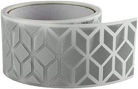 2" Safety Silver Reflective Tape Stripe Iron on Fabric Clothing Heat Transfer Vinyl Film M28 (2" x 33ft)