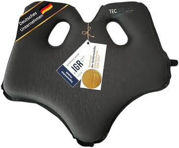 Orthopädisches Sitzkissen von TecSeat, Reise, Büro, Auto, Flug, Bahn, Stuhlkissen, SoftAirSeat Hybrid mit Luftpolster, selbstaufblasend
