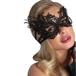 Exlinonline Lace Masquerade Mask Elastic,Fit for Adult,Soft Gentle Material,Specially for Costume,Thememed Party Black