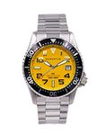 MOMENTUM Men's M20 DSS Watch | Swiss Movement | Swiss Superluminova Lume | 200M / 660FT Water Resistance | 42MM (Yellow | Steel Bracelet), Modern