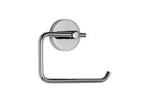 Croydex Flexi-Fix Pendle Toilet Roll Holder, Durable Zinc Alloy Construction, Chrome Finish, Toilet Paper Holder with Easy Screw or Glue Installation, No Stress, No Mess, 16x13.5x4.2cm