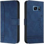 Lihondar Compatible with Samsung Galaxy S7 Edge Case, Samsung S7 Edge Case Wallet, PU Leather Folio Flip Cover with Card Holder Magnetic Closure Kickstand Phone Case Cover for Samsung S7 Edge(Blue)