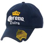 Corona Beer Crown Embroidered Logo Plain Blue Adjustable Snapback Unisex Hat for Men Women, Blue, One Size