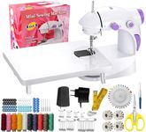 UNFLUIR Mini Sewing Machine,silai machine | Tailoring Machine | Hand Sewing Machine with extension table, foot pedal, adapter, White