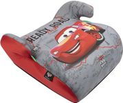 Disney Cars i-Size ECE R129 Baby Booster Seat with Height 125 to 150 cm with Cars Graphics, Child Seat on Grey Background