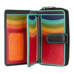 VISCONTI Womens Rio Gift Boxed RFID 16 Card Slots Real Soft Leather Purse Wallet Black/Rhumba R13