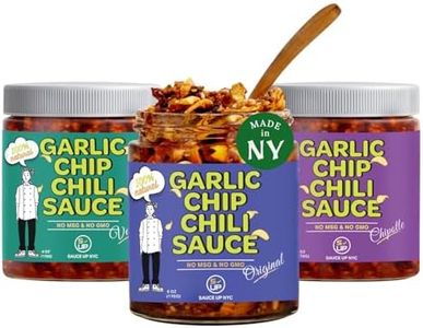 SAUCE UP Garlic Chip Chili Sauce 3-Pack Bundle – Original, Vegan & Chipotle | Super Crunchy, Savory & Garlicky | Premium Chef-Curated, Plant-Based, Gluten-Free, Non-GMO, All-Natural Topping & Condiment