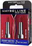 Maybelline New york creamy mattes lipstick combo pack (Rich Rubby and Divine Wine)