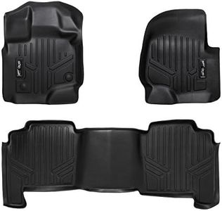 MAXFLOORMAT Floor Mats for Ford F-150 SuperCrew (2004-2008) / Lincoln Mark LT (2006-2008) Complete Set (Black)