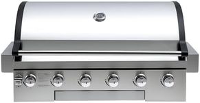 Flintex 40 Inch Built-in BBQ Gas Grill (NG/LPG Convertible), 6-Burner Outdoor Kitchen Gas/Propane Grill with Griddle Combo, Stainless Steel Built-in Outdoor BBQ Grill for Outdoor Kitchen