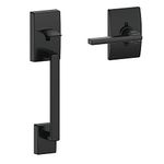 Schlage FE285 CEN 622 LAT CEN Century Front Entry Handleset with Latitude Lever, Lower Half Grip, Matte Black