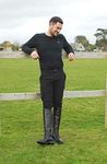 Rhinegold Men's Breeches-34-black Rhinegold Mens Essential Breeches 34 Black, Black, 34W UK