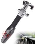 Tevlaphee Steering Wheel Lock with Alarm, 120dB, Steering Lock, Wheel Lock, Crook Locks for Cars, Car Lock Anti-Theft Device, Heavy Duty, Adjustable, Universal Fit