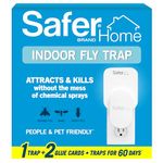 Safer Home SH502 Indoor Plug-in Fly Trap for Flies, Fruit Flies, Moths, Gnats, and Other Flying Insects – 400 Sq Ft of Protection