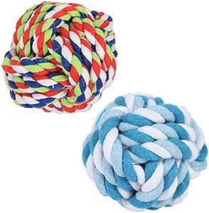 Awgusu Dog Rope Ball 2Pack - Medium Breeds Knot Ball Rope Toys for Puppies to Medium Dogs, Teething Chewing, Tug and Boredom Relief