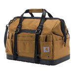 Carhartt Onsite Tool Bag, Durable Water-Resistant, Tool Storage Bag, Heavyweight w/Molded Base, 18-Inch, Carhartt Brown