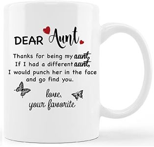 Dear Aunt Love Your Favourite Ceramic Mug-11 Ounces Best Aunt Coffee Milk Tea Mug Cup,Aunt Auntie Gifts From Niece Nephew