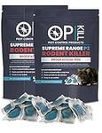 Opkill Rat Poison & Mouse killer Twin Pack - 300g Strongest Supreme Range Bait Available Single Feed Fast acting and Safe for Professional and Domestic use Professional Choice Paste Sachets