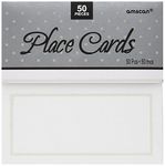 Amscan Pearl Place Card, White, 50 Count