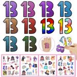 FTJKGH 87 Pcs Taylor Temporary Tattoos, 13 Temporary Tattoo Taylor Waterproof 13 Hand Tattoo, Glitter Swift Stickers TS album 13 Tattoo Sticker Inspired Taylor Party Bags for Women Concert Accessories