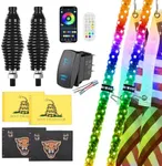 Ehaho 2 Pack 6FT Whip Lights with S