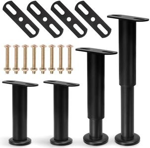 Swpeet 16Pcs Adjustable Metal Bed Frame Support Legs Assortment Kit, Metal Bed Center Slat Heavy Support Leg Bed Support Legs for King Bed, Sofa, Table, Furniture Cabinet Replacement Parts