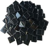 Mosaic Tiles Squares Black Crystal 