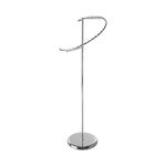 Chrome Spiral Clothes Rail Display Stand – Adjustable Height Retail Garment Rack with 29 Ball-Stops – 360° Free-Standing Spiral Display for Shops & Exhibitions – Flat-Pack Assembly