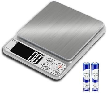 Mini Digital Scale 3kg/0.1, Kitchen Scale, Food Scale, Coffee Scale, 7Units, Auto Off, Tare, PCS Function, Stainless Steel, complimentary Battery, Easy to Store