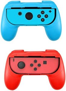 Grip kit for Nintendo Switch Joy-Con Controllers,Hand Grips Compatible with Nintendo Switch OLED Model Controllers,2Pack (Red/Blue)