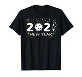 Quarantine Lockdown Mask Vaccine Cure Happy New Year 2021 T-Shirt