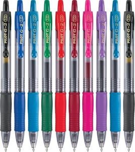 PILOT G2 Premium Retractable Gel-Ink Rolling Ball Pens, Bold Point (1.0mm), Assorted, 10-Pack, (11887)