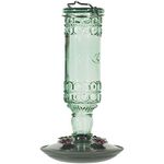 Perky-Pet 8108-2 Green Antique Bottle 10-Ounce Glass Hummingbird Feeder