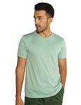 DAMENSCH Breeeze Ultralight Basic Crew Half Sleeve T-Shirt-Pack of 1-Misty Green-X-Large