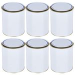 UltraBODY 6pcs Empty Paint Can with Lid Mixing Metal Tin Cans with Metal Lever Lids Multipurpose Paint Storage Container for DIY Projects Arts and Crafts Paint Cans (500ml)