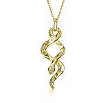 YFN Snake Necklace Sterling Silver Snake Pendant Gothic Jewellery Gifts for Women Men (Gold)