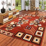 Luxurious Carpets Most Demanded Elegant Modern Floral Rectangular Carpet For Living Room, Bedroom And Hall (150X210 Cm) 5 X 7 Feet Color Multi