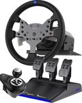 PXN V99 Gaming Steering Wheel, Driving Force Feedback Steering Wheel with Pedals and Shifter - 3.2NM, 270°&900°, 11.8 inch, 4 Paddle Shifters, Tools APP - Racing Steering Wheel for PC, Xbox and PS4