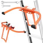 Ladder Stabilizer, Heavy Duty Steel Ladder Roof Hook Ladder Stabilizer with Wall Extension Accessory, Stable Ladder Standoff Arms for Roof Gutter (Ladder stabilizer with Tool Tray)