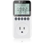 KETOTEK Power Meter Plug Watt Meter, Home Electricity Usage Monitor, Electrical Monitor, Kilowatt Energy Voltage Amps Cost Consumption Monitor with Upgraded Backlight LCD, Overload Protection