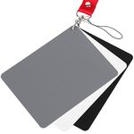 ChromLives White Balance Grey Card 5"x4" for Video DSLR and Film Premium 18% Exposure Photography Card Set,Black White and 18% Grey