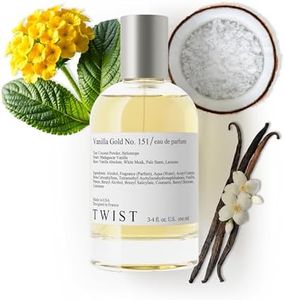 Twist Vanilla Gold No. 151- Inspired by Matieres Premieres Vanilla Powder, Long-Lasting Perfume for Women and Men, Vegan, Clean Ingredients, Coconut Powder & Heliotrope – Spray 100 ml | 3.4 fl. oz.