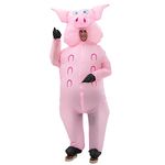 Arokibui Inflatable Pig Costume Funny Animal Blow up Costume Cosplay Party Festival Halloween Costume Full Body Costume Fancy Dress Costume Unisex Costume